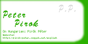 peter pirok business card