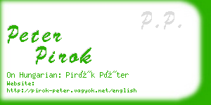 peter pirok business card